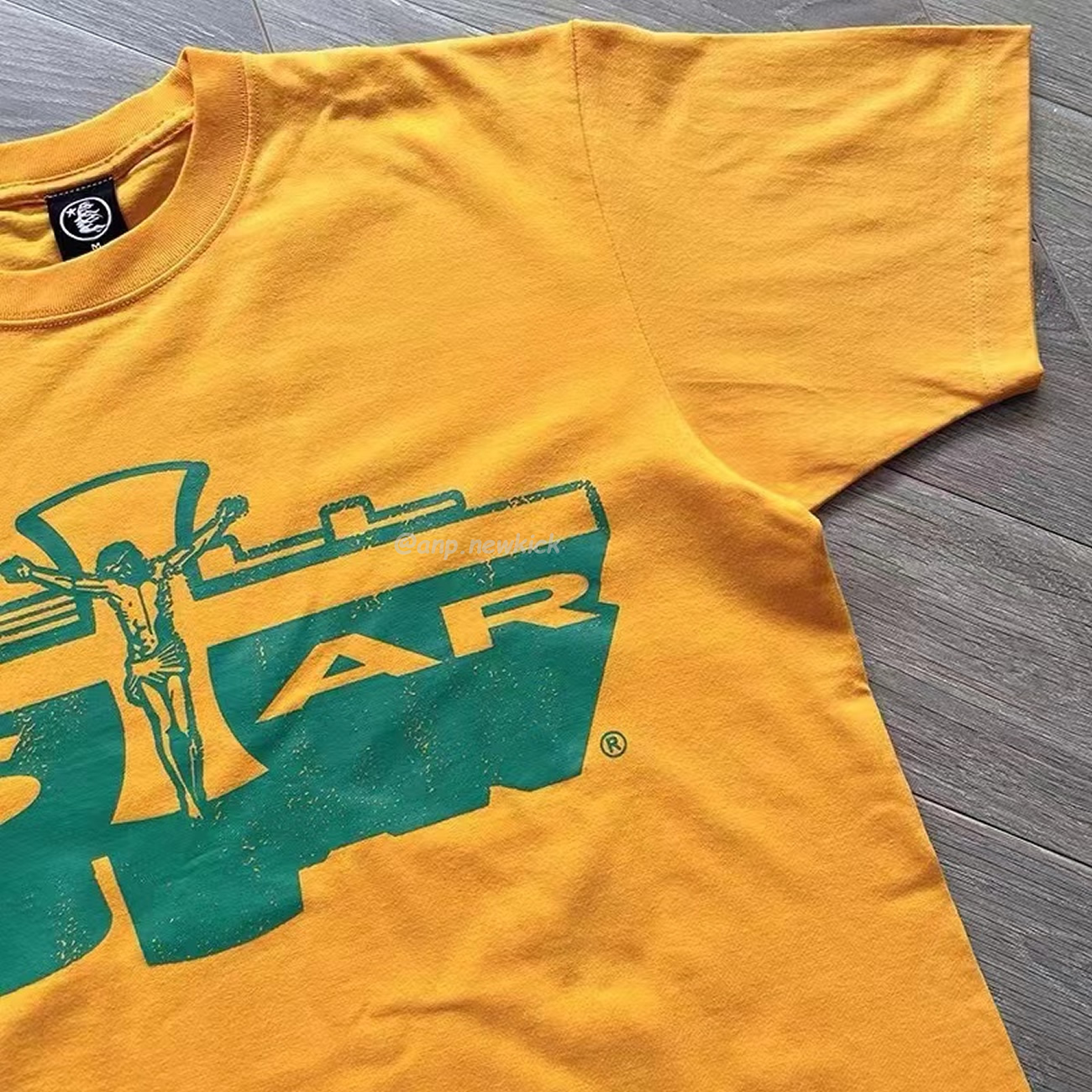 Hellstar Jesus Emblem Yellow T Shirt (2) - www.newkick.vip